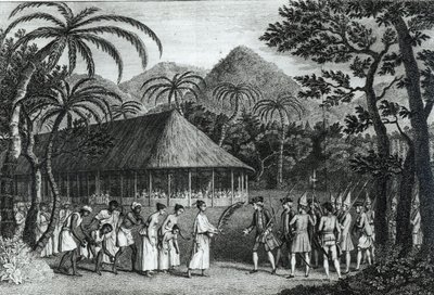 Il capitano Samuel Wallis (1728-1830) ricevuto dalla regina Oberea sull